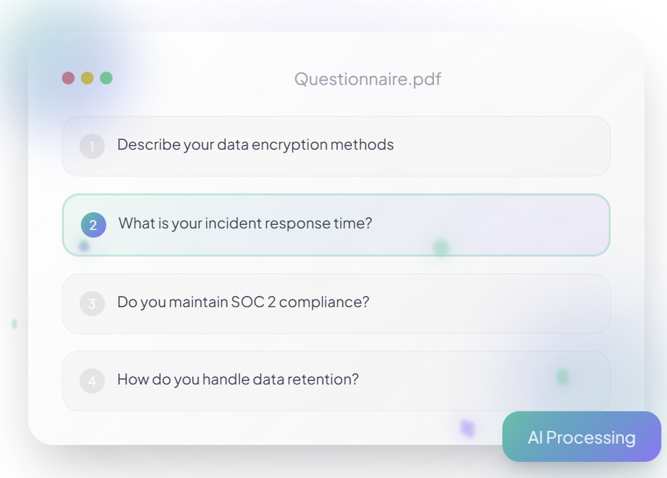 RFPs & Questionnaire